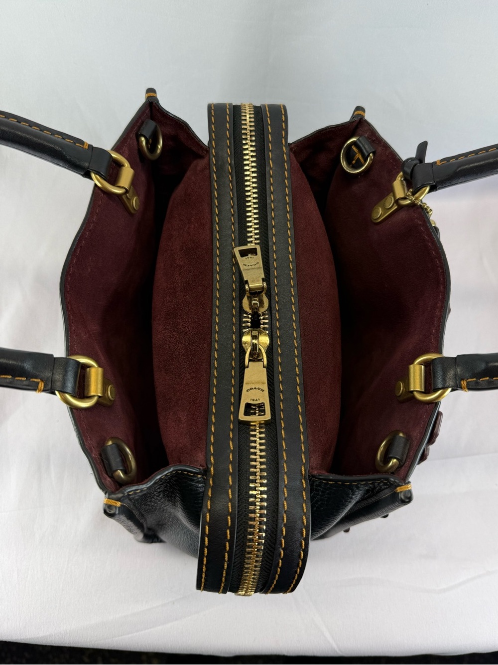 Coach 1941 Rogue Shoulder Bag 25 with Tea Rose Appliqué - Picture 8 of 15